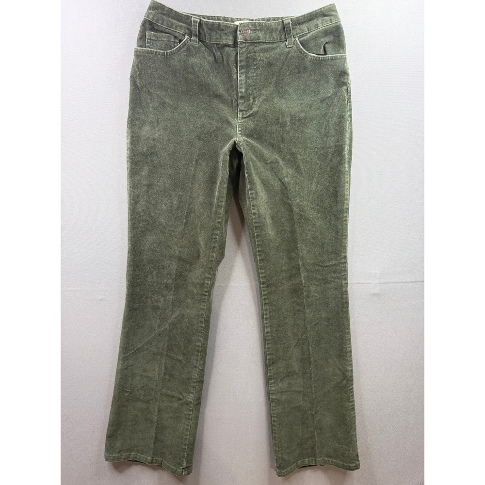 St. John's Bay Corduroy Pants Womens Green Stretch 31x30